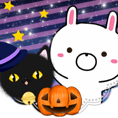 ハロウィン・うさつぐ with クロネコ