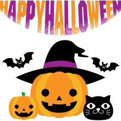 黒猫とハッピーハロウィン！