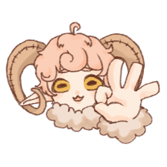 羊ショタの顔が可愛いだけのスタンプ