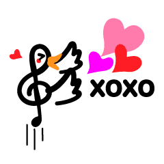 ト音記号トリ10 動くスタンプ