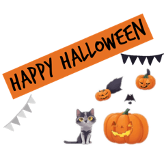 猫ちゃんハロウィンスタンプ