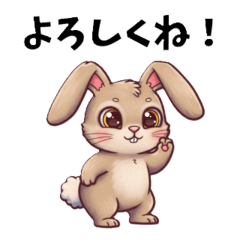 可愛いウサちゃんスタンプ