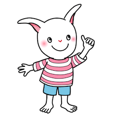 毎日使えるかわいいうさちゃんスタンプ