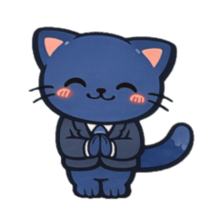 社内向け♪敬語ネイビーねこスタンプ