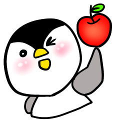 ペンギンのりんごちゃんが遊びにきたよ