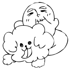 シュールおじいさん＆犬のまっちゃ