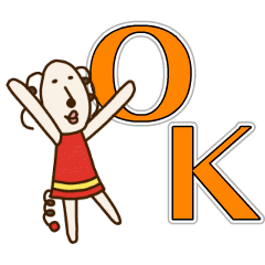 デカ文字！動くくるりん子さん