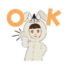 毎日つかえる♡ウサミミスタンプ