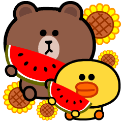 飛び出す！ブラウン＆フレンズ夏のでか文字