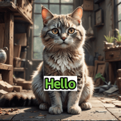 動物シンプルスタンプワオ