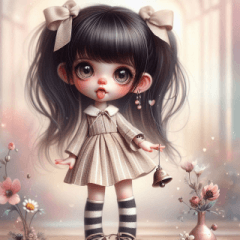 大きな目の女の子があなたを恋しがっている