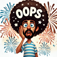 アフロ花火のスタンプ@SFW