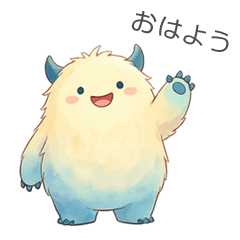 ものくろでいずスタンプ(あいさつ)