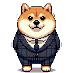 無言で伝える社畜な太っちょ柴犬