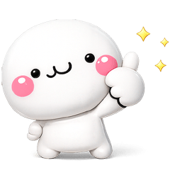 ず～っと使える♡お口が（ω）子のスタンプ