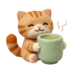 毎日使える可愛い茶トラ猫、ぬいぐるみ風