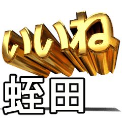 動く!金文字【蛭田,ひるた】