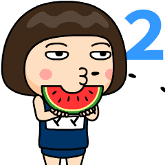 昭和のスク水２【ママ】♀名前スタンプ