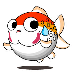 つぶころ金魚玉のスタンプ