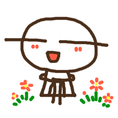 もち肌の白餅さん２。気持ちスタンプ。