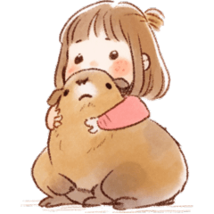 カピバラと少女 3