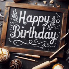 Happy Birthday chalkboard Sticker