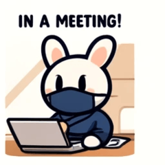 忍者うさぎ：日常活動のスタンプセット