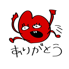 ミが左手で描いて右手で塗ったスタンプ