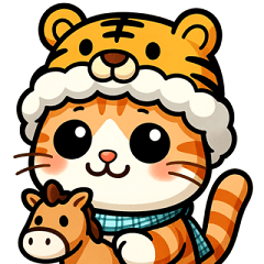 小オレンジ十二支・癒しのかわいいスタンプ