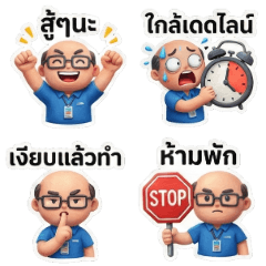 The Adorable Bald Headed IT Guy Stickers