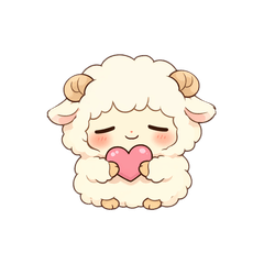 眠たいひつじのゆるふわスタンプ