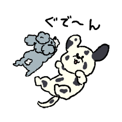 ダルメシアンとプードルスタンプ