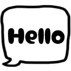 モノトーンの吹出し第14弾『英語』