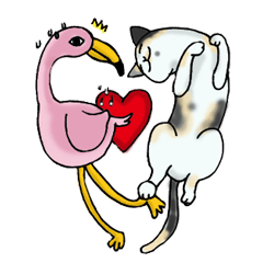 毎日の冒険花小さな赤とパートナー