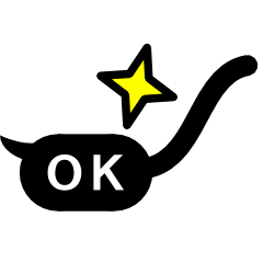 黒いふきだし ねこ