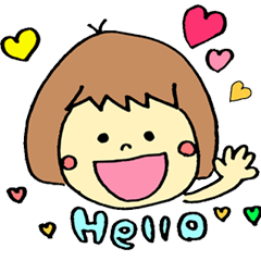 表情ゆたか！かおでかちゃんの日常スタンプ