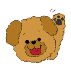 トイプードルお顔スタンプ