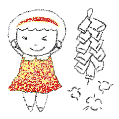 Red circle dot girl Part.2 (I)