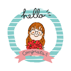 オレンジヘアの女の子～日常スタンプ～