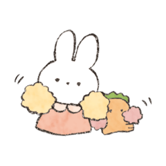 ゆるにんじんとうさぎのスタンプ