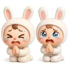 【文字なし】毎日送れる着ぐるみうさぎ