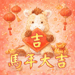 馬年の春節イラスト｜新年のご挨拶