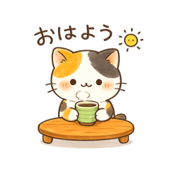 ゆるい みけねこスタンプ