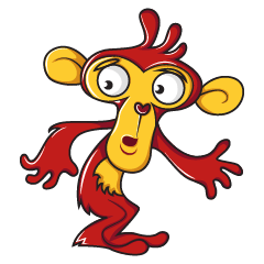 かわいい猿ステッカーセット