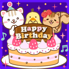 大人のための動く誕生日・お祝いスタンプ