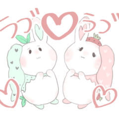 ホワイトいちごとチョコミントうさぎ