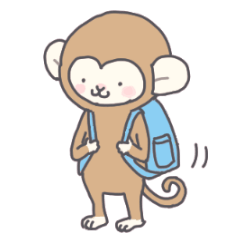 こさる@(o・⊥・o)@の日常スタンプ