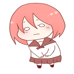 ピンク髪女子のスタンプ