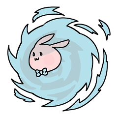 天気を伝えるぽちゃうさ　文字無し