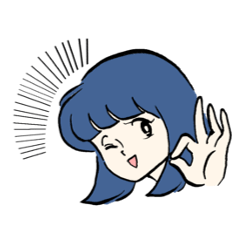 可愛い女の子たちによるスタンプ